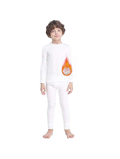 GAZIAR Thermal Underwear for Boys Long Underwear Set Ultra Soft Base Layer Kids Warm Long John Set