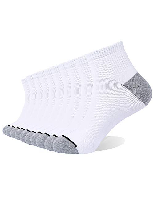 Enerwear 10P Pack Men's and Women's Cotton Moisture Wicking Cushion Low Cut Socks