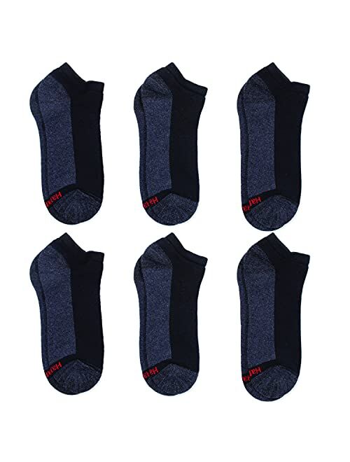 Hanes mens Max Cushion Low Cut Socks, 6-pair Pack