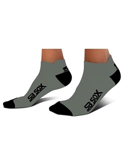 SB SOX Crucial Compression Ankle Compression Running Socks for Men & Women - Low Cut Athletic Socks (2 Pairs)