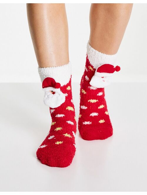 Loungeable 3D Santa dot socks Christmas tree decorations