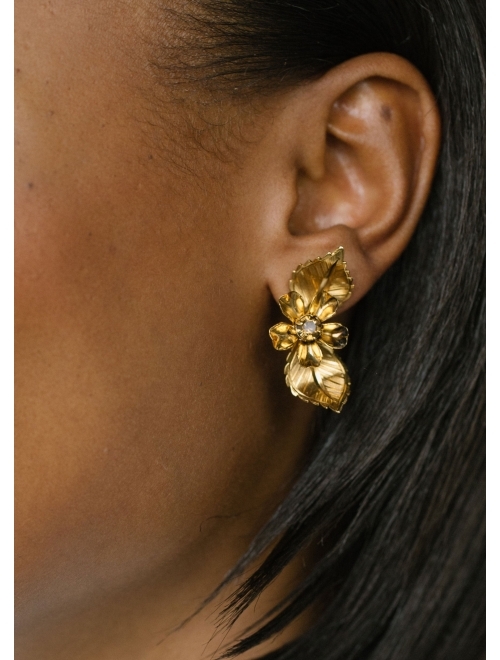 Jennifer Behr Willa floral-detail stud earrings