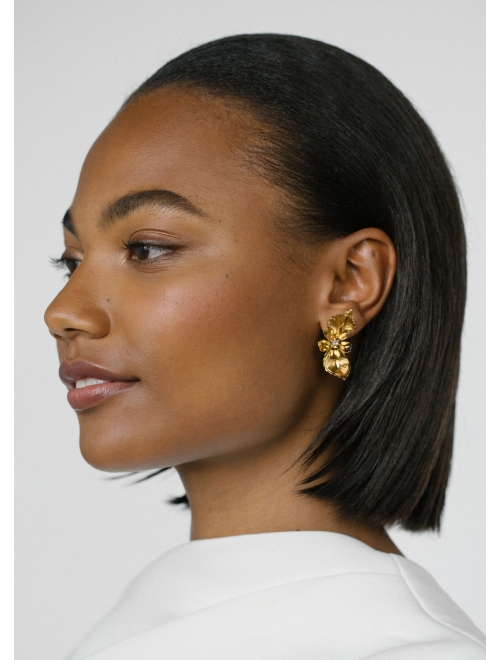 Jennifer Behr Willa floral-detail stud earrings