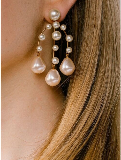 Jennifer Behr Dara pearl chandelier earrings