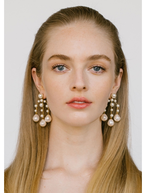 Jennifer Behr Dara pearl chandelier earrings