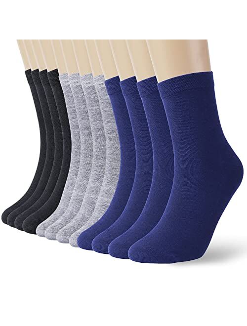 K-LORRA Women Men Casual Cotton Socks Black White Grey