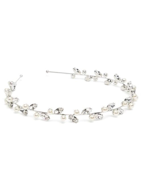 Jennifer Behr polished pearl-detail headband