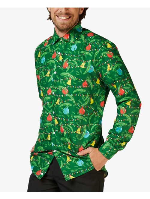 OPPOSUITS Men's Christmas Tree Dress Shirt