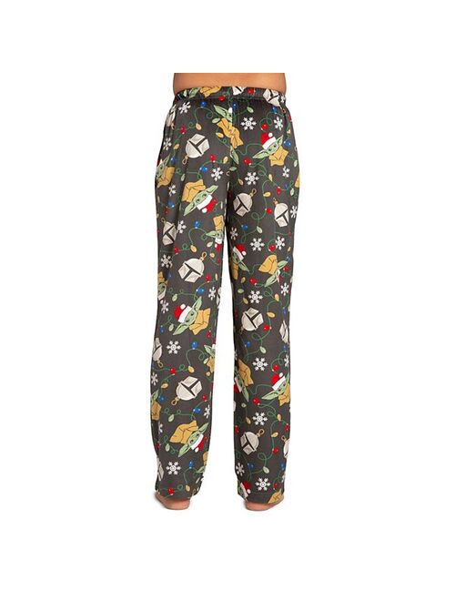 Licensed Character Men's Star Wars Mandalorian Christmas Grogu Sleep Pants