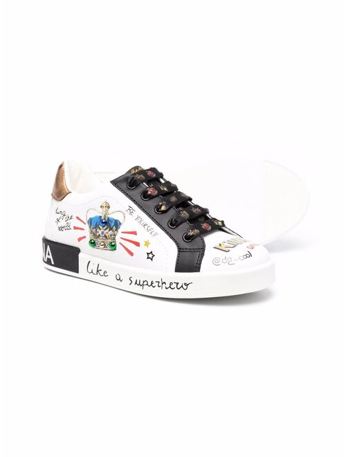 Dolce & Gabbana Kids Like a Superhero low-top sneakers