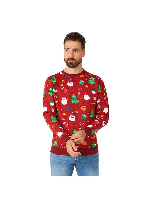 Licensed Character Men's Festivity Red Christmas Sweater