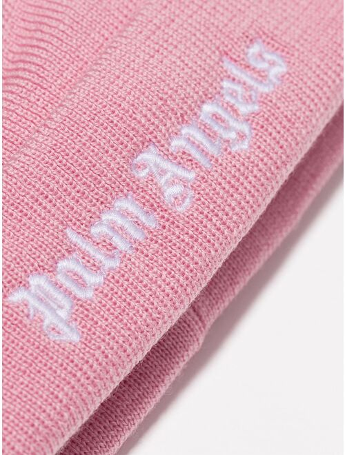 Palm Angels Kids Bear wool knitted beanie