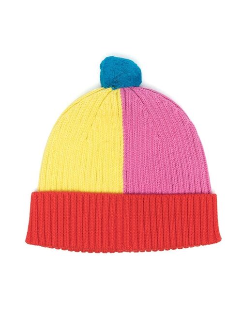 Stella McCartney Kids colour-block knit beanie