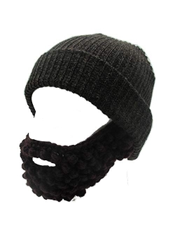 YEKEYI Unisex Wacky Beard Hat Knit Funny Beanie Halloween Cap Wind Mask