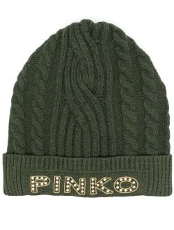 embroidered logo beanie