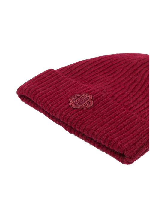 Maje logo-applique beanie