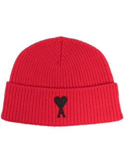 Ami de Coeur ribbed beanie