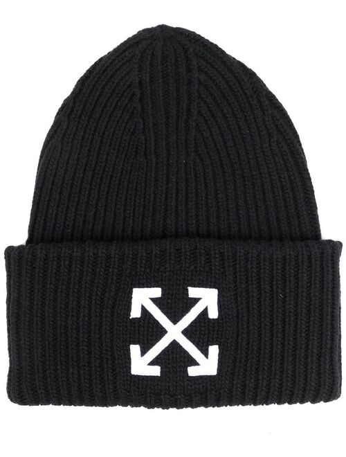 Off-White Arrow-motif embroidered beanie