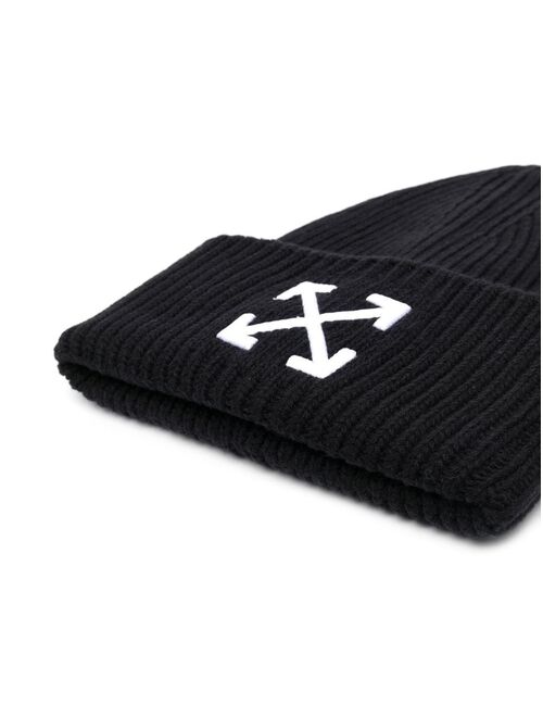 Off-White Arrow-motif embroidered beanie