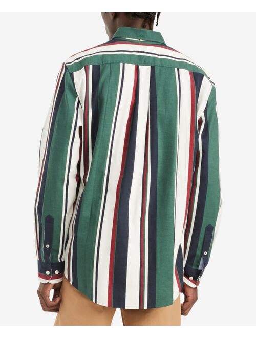 Tommy Hilfiger Men's Ross Stripe Long Sleeve Classic-fit Polo