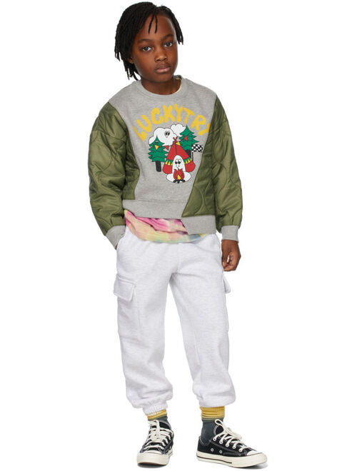 LUCKYTRY Kids Grey Lucky Pocket Lounge Pants