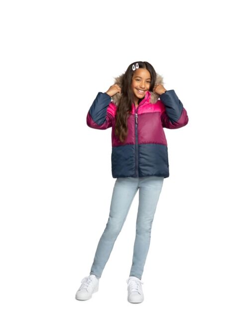 TOMMY HILFIGER Big Girls Colorblock Hooded Puffer Jacket