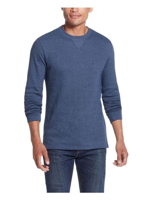 Weatherproof Vintage Men's Long Sleeved Waffle Crew Neck T-shirt