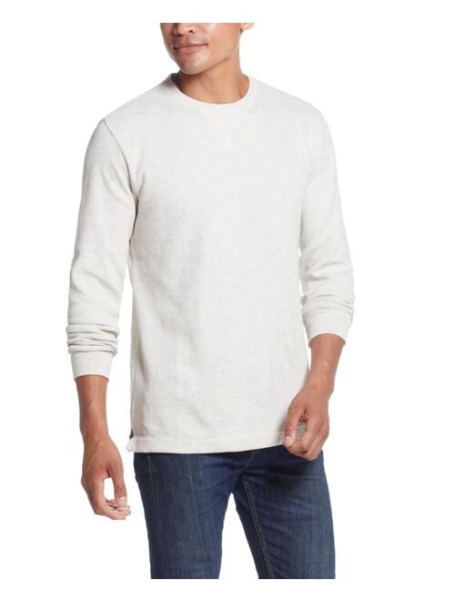 Weatherproof Vintage Men's Long Sleeved Waffle Crew Neck T-shirt