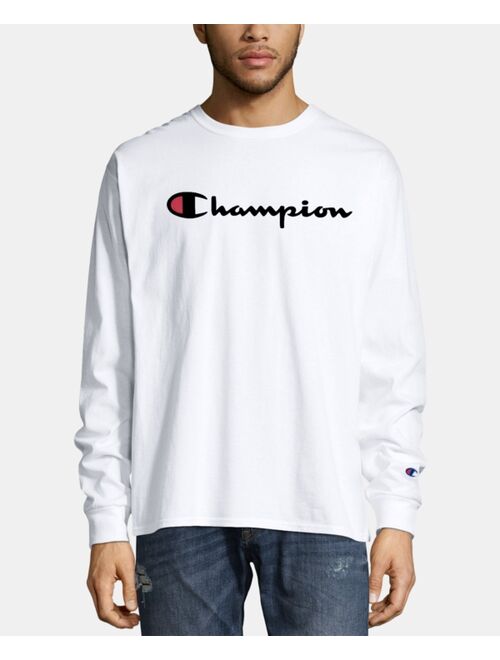 Champion Men's Script-Logo Long Sleeve Tshirt