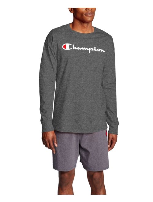 Champion Men's Script-Logo Long Sleeve Tshirt