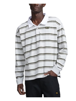 Men's Long Sleeve Stripe Rugby Shirt