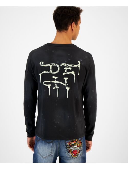 Ed Hardy Men's Cobra Graphic Crewneck Long-Sleeve T-Shirt