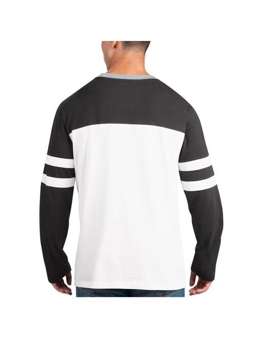 Men's Starter Black, White Las Vegas Raiders Halftime Long Sleeve T-shirt