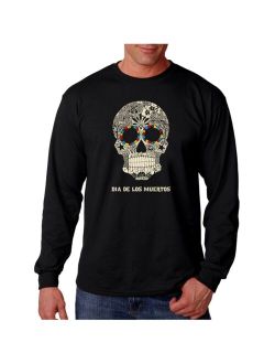 LA Pop Art Men's Word Art - Dia De Los Muertos Long Sleeve T-Shirt