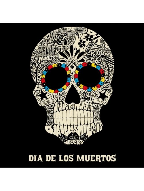 LA Pop Art Men's Word Art - Dia De Los Muertos Long Sleeve T-Shirt