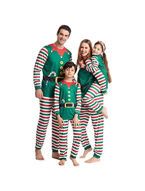 Oriental eLife Matching Christmas Pjs For Family,Elf Pajamas Christma Sets,Xmas Holiday Family Sleepwear Outfits Women Men