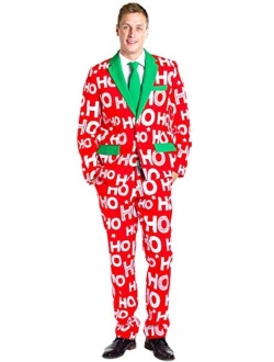 Men's Christmas Holiday Suit Jackets - Ugly Christmas Sweater Inspired Blazers for Men