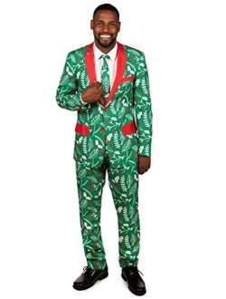 Men's Christmas Holiday Suit Jackets - Ugly Christmas Sweater Inspired Blazers for Men