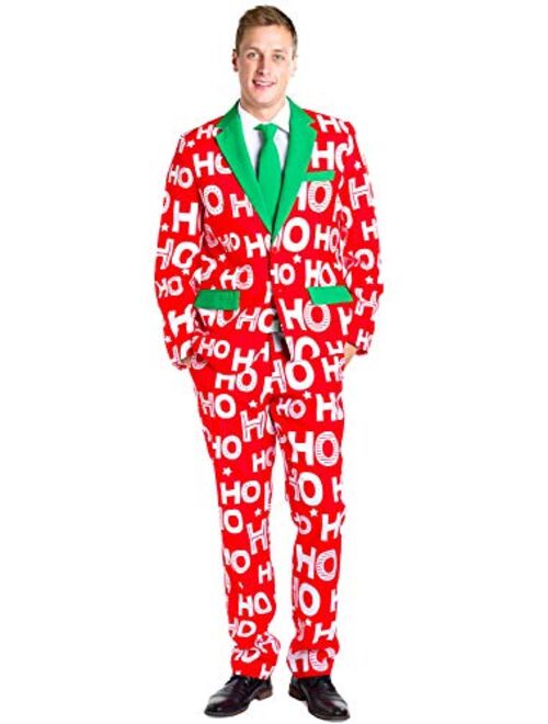 Tipsy Elves Men's Christmas Holiday Suit Jackets - Ugly Christmas Sweater Inspired Blazers for Men