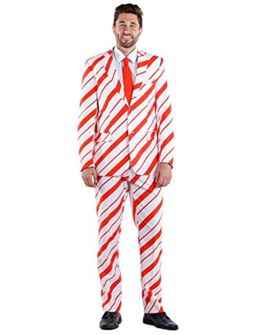 Tipsy Elves Men's Christmas Holiday Suit Jackets - Ugly Christmas Sweater Inspired Blazers for Men