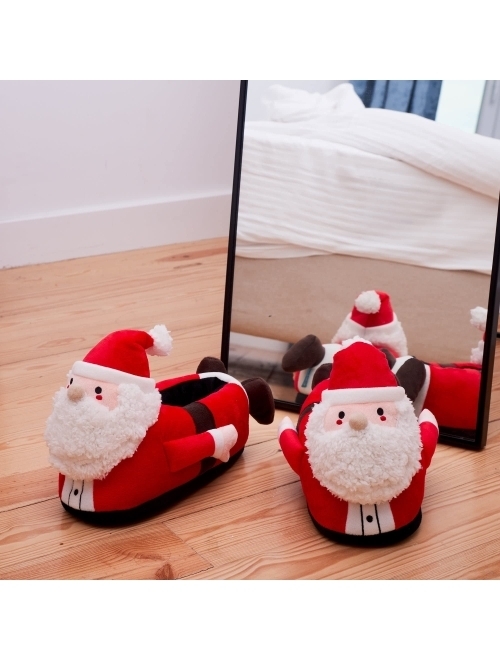 Coddies Santa Slippers | Secret Santa Gift | Funny Slippers for Men, Women & Kids | Santa Slippers for The Holidays | 3 Sizes: S, M, L | Gag Gift