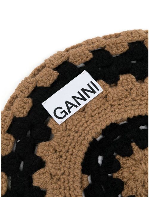 GANNI crochet beret hat