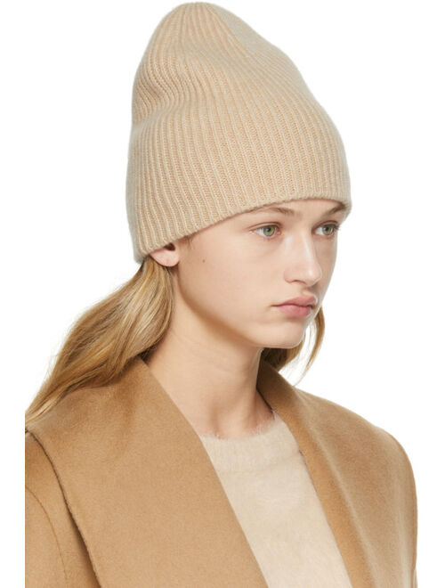 TOTEME Beige Rib Cashmere Beanie