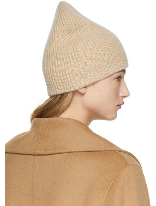 TOTEME Beige Rib Cashmere Beanie