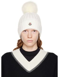 White Virgin Wool Beanie