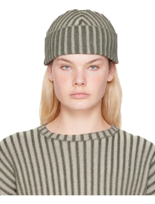 Eckhaus Latta Khaki & Beige Keyboard Beanie