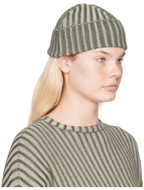 Eckhaus Latta Khaki & Beige Keyboard Beanie