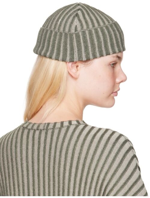 Eckhaus Latta Khaki & Beige Keyboard Beanie