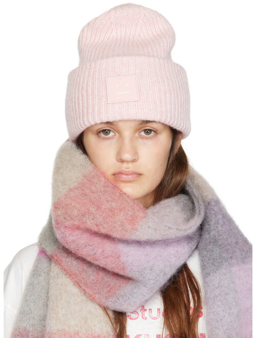 Acne Studios Pink Ribbed Beanie