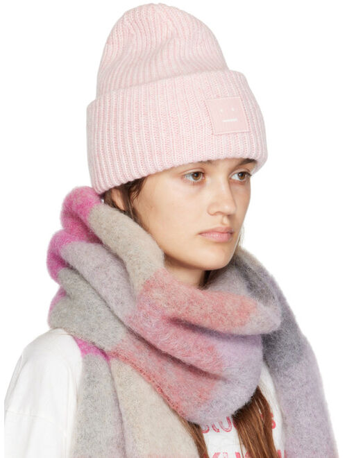 Acne Studios Pink Ribbed Beanie